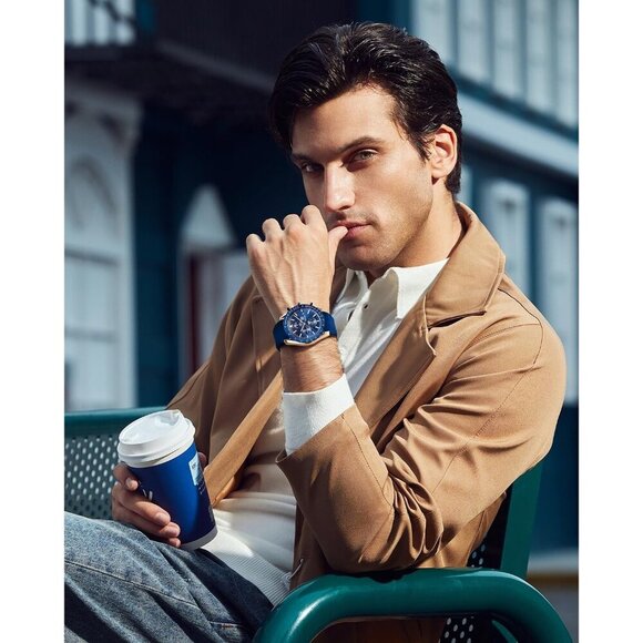 BY BENYAR Men's Analog Quartz Chronograph Watch 30M Waterproof Luminous Big Face - Picture 2 of 10